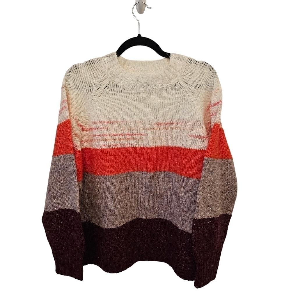 Nwt Old Navy Large Wool Blend Color Block Pullove… - image 1